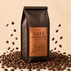 Paquet de café en grains artisanal